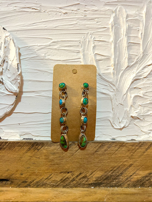 Sonoran Gold Turquoise Dangle Earrings