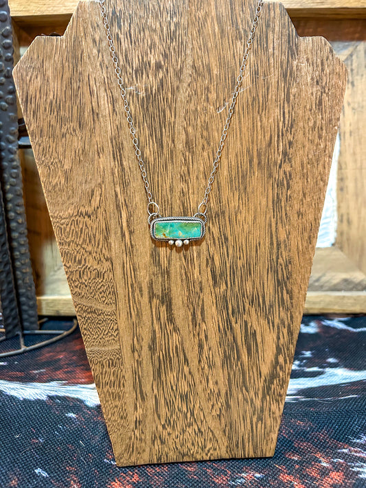 Turquoise Bar Necklace