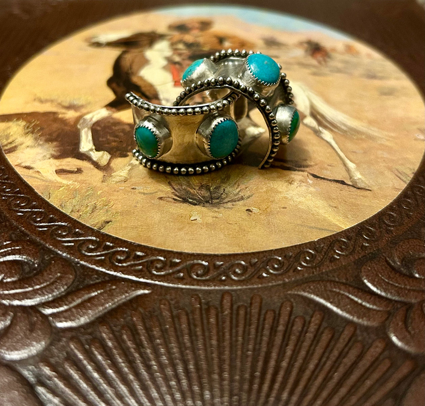 Sonoran Gold and Turquoise Hoop
