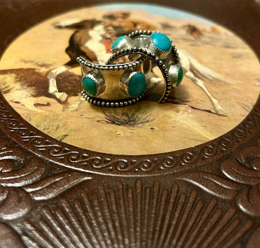 Sonoran Gold and Turquoise Hoop